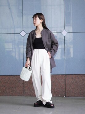 「BALLAST ARK（バラストアーク）のアイテム（Tシャツ/カットソー）」を使った、ARKnets STAFFさん（レディース・155cm）の夏コーディネート