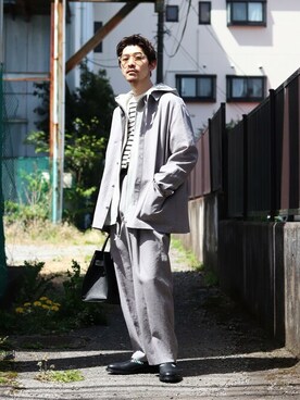 「ポートバイアーク」｜「アイテム（ブルゾン）」を使った、ARKnets STAFFさん（メンズ・173cm）の夏コーディネート