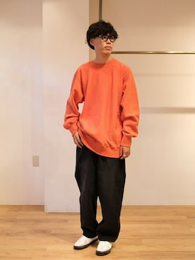 「ポートバイアーク」｜「アイテム（スウェット）」を使った、ARKnets STAFFさん（メンズ・176cm）の夏コーディネート