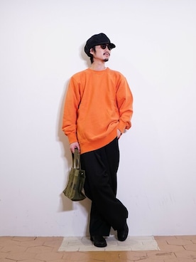 「ポートバイアーク」｜「アイテム（スウェット）」を使った、ARKnets STAFFさん（メンズ・175cm）の夏コーディネート