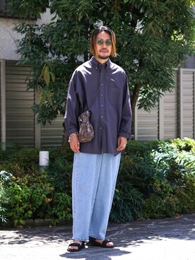 「BALLAST ARK（バラストアーク）のアイテム（バッグ）」を使った、ARKnets STAFFさん（メンズ・178cm）の夏コーディネート