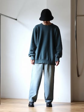 「ポートバイアーク」｜「アイテム（スウェット）」を使った、ARKnets STAFFさん（メンズ・173cm）の秋コーディネート