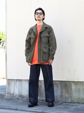 「ポートバイアーク」｜「アイテム（スウェット）」を使った、ARKnets STAFFさん（メンズ・173cm）の秋コーディネート