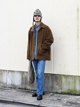 「ポートバイアーク」｜「アイテム（その他アウター）」を使った、ARKnets STAFFさん（メンズ・173cm）の秋コーディネート