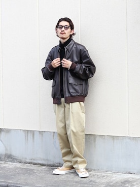「BALLAST ARK（バラストアーク）のアイテム（ジャケット/アウター）」を使った、ARKnets STAFFさん（メンズ・173cm）の秋コーディネート