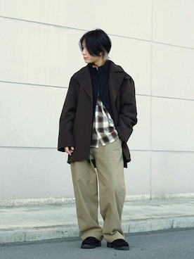 「ポートバイアーク」｜「アイテム（その他アウター）」を使った、ARKnets STAFFさん（メンズ・171cm）の冬コーディネート