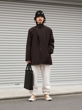 「ポートバイアーク」｜「アイテム（その他アウター）」を使った、ARKnets STAFFさん（メンズ・173cm）の冬コーディネート