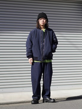 「ポートバイアーク」｜「アイテム（ジャケット/アウター）」を使った、ARKnets STAFFさん（メンズ・169cm）の冬コーディネート