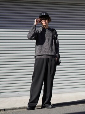 「ポートバイアーク」｜「アイテム（帽子）」を使った、ARKnets STAFFさん（メンズ・183cm）の冬コーディネート