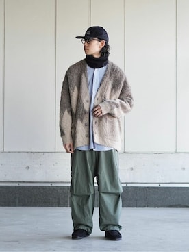 「ポートバイアーク」｜「アイテム（帽子）」を使った、ARKnets STAFFさん（メンズ・170cm）の冬コーディネート