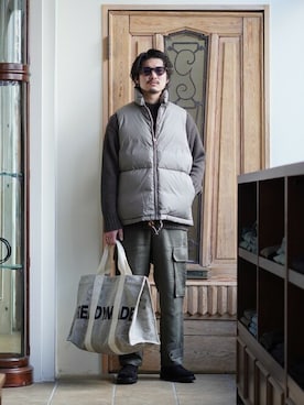「BALLAST ARK（バラストアーク）のアイテム（パンツ）」を使った、ARKnets STAFFさん（メンズ・175cm）の冬コーディネート