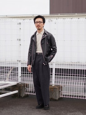 「BALLAST ARK（バラストアーク）のアイテム（パンツ）」を使った、ARKnets STAFFさん（メンズ・175cm）の冬コーディネート