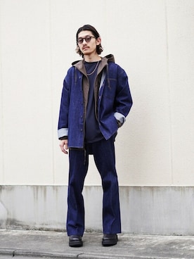 「ポートバイアーク」｜「アイテム（ブルゾン）」を使った、ARKnets STAFFさん（メンズ・173cm）の冬コーディネート