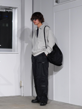 「marka（マーカ）のアイテム（スウェット）」を使った、ARKnets STAFFさん（メンズ・183cm）の春コーディネート