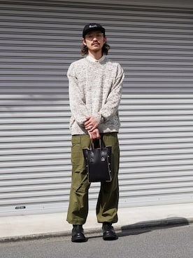 「ポートバイアーク」｜「アイテム（帽子）」を使った、ARKnets STAFFさん（メンズ・173cm）の春コーディネート