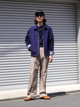 「ポートバイアーク」｜「アイテム（帽子）」を使った、ARKnets STAFFさん（メンズ・173cm）の春コーディネート