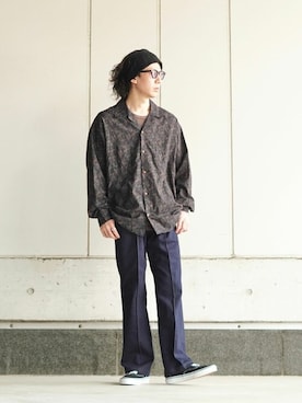「BALLAST ARK（バラストアーク）のアイテム（パンツ）」を使った、ARKnets STAFFさん（メンズ・168cm）の春コーディネート