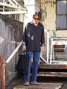 「BALLAST ARK（バラストアーク）のアイテム（パンツ）」を使った、ARKnets STAFFさん（メンズ・178cm）の春コーディネート