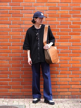 「BALLAST ARK（バラストアーク）のアイテム（バッグ）」を使った、ARKnets STAFFさん（メンズ・169cm）の春コーディネート