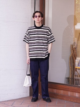 「BALLAST ARK（バラストアーク）のアイテム（パンツ）」を使った、ARKnets STAFFさん（メンズ・179cm）の夏コーディネート