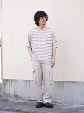 「BALLAST ARK（バラストアーク）のアイテム（パンツ）」を使った、ARKnets STAFFさん（メンズ・169cm）の夏コーディネート