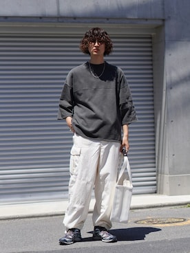 「marka（マーカ）のアイテム（トップス）」を使った、ARKnets STAFFさん（メンズ・183cm）の夏コーディネート