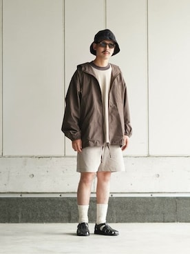 「ポートバイアーク」｜「アイテム（ブルゾン）」を使った、ARKnets STAFFさん（メンズ・170cm）の夏コーディネート