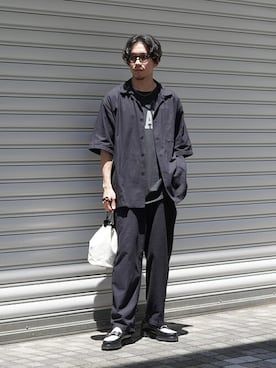 「BALLAST ARK（バラストアーク）のアイテム（バッグ）」を使った、ARKnets STAFFさん（メンズ・169cm）の夏コーディネート