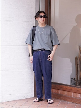 「BALLAST ARK（バラストアーク）のアイテム（バッグ）」を使った、ARKnets STAFFさん（メンズ・179cm）の夏コーディネート