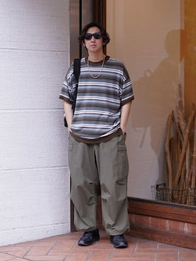 「BALLAST ARK（バラストアーク）のアイテム」を使った、ARKnets STAFFさん（メンズ・179cm）の夏コーディネート