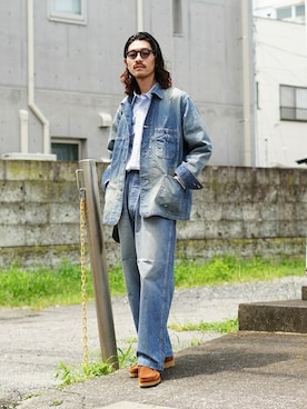 「marka（マーカ）のアイテム（パンツ）」を使った、ARKnets STAFFさん（メンズ・173cm）の夏コーディネート