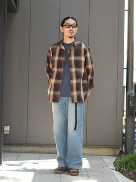 「marka（マーカ）のアイテム（パンツ）」を使った、ARKnets STAFFさん（メンズ・175cm）の夏コーディネート