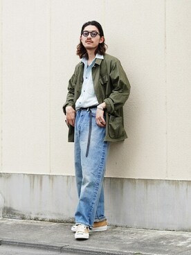「marka（マーカ）のアイテム（パンツ）」を使った、ARKnets STAFFさん（メンズ・173cm）の夏コーディネート
