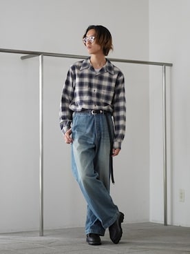 「marka（マーカ）のアイテム（パンツ）」を使った、ARKnets STAFFさん（メンズ・177cm）の夏コーディネート
