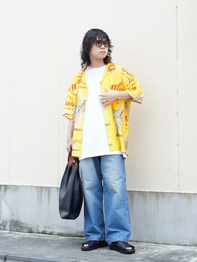 「marka（マーカ）のアイテム（パンツ）」を使った、ARKnets STAFFさん（メンズ・169cm）の夏コーディネート