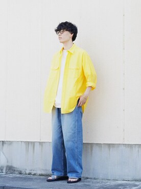 「marka（マーカ）のアイテム（パンツ）」を使った、ARKnets STAFFさん（メンズ・177cm）の夏コーディネート
