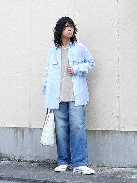 「marka（マーカ）のアイテム（パンツ）」を使った、ARKnets STAFFさん（メンズ・169cm）の夏コーディネート