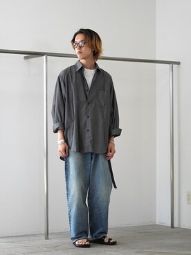 「marka（マーカ）のアイテム（パンツ）」を使った、ARKnets STAFFさん（メンズ・177cm）の夏コーディネート