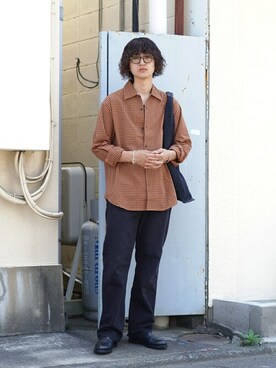 「marka（マーカ）のアイテム（パンツ）」を使った、ARKnets STAFFさん（メンズ・183cm）の夏コーディネート