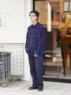 「marka（マーカ）のアイテム（パンツ）」を使った、ARKnets STAFFさん（メンズ・177cm）の夏コーディネート