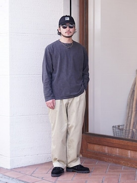 「BALLAST ARK（バラストアーク）のアイテム」を使った、ARKnets STAFFさん（メンズ・178cm）の夏コーディネート