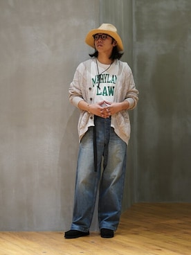 「marka（マーカ）のアイテム（パンツ）」を使った、ARKnets STAFFさん（メンズ・174cm）の夏コーディネート