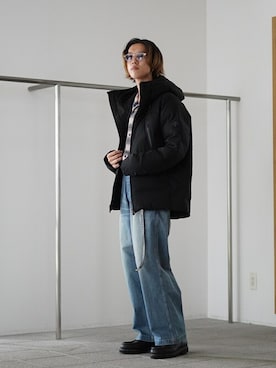 「marka（マーカ）のアイテム（パンツ）」を使った、ARKnets STAFFさん（メンズ・177cm）の秋コーディネート