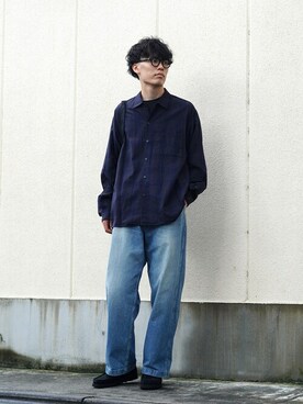 「marka（マーカ）のアイテム（パンツ）」を使った、ARKnets STAFFさん（メンズ・177cm）の秋コーディネート