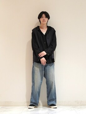 「marka（マーカ）のアイテム（パンツ）」を使った、ARKnets STAFFさん（メンズ・181cm）の秋コーディネート