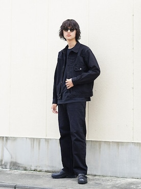 「marka（マーカ）のアイテム（デニムジャケット）」を使った、ARKnets STAFFさん（メンズ・183cm）の秋コーディネート