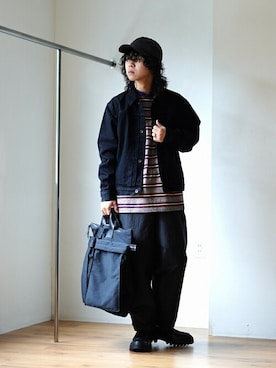 「marka（マーカ）のアイテム（デニムジャケット）」を使った、ARKnets STAFFさん（メンズ・169cm）の秋コーディネート