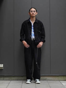 「marka（マーカ）のアイテム（デニムジャケット）」を使った、ARKnets STAFFさん（メンズ・175cm）の秋コーディネート