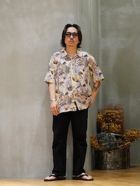 「marka（マーカ）のアイテム（パンツ）」を使った、ARKnets STAFFさん（メンズ・169cm）の秋コーディネート