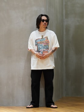 「marka（マーカ）のアイテム（パンツ）」を使った、ARKnets STAFFさん（メンズ・169cm）の秋コーディネート
